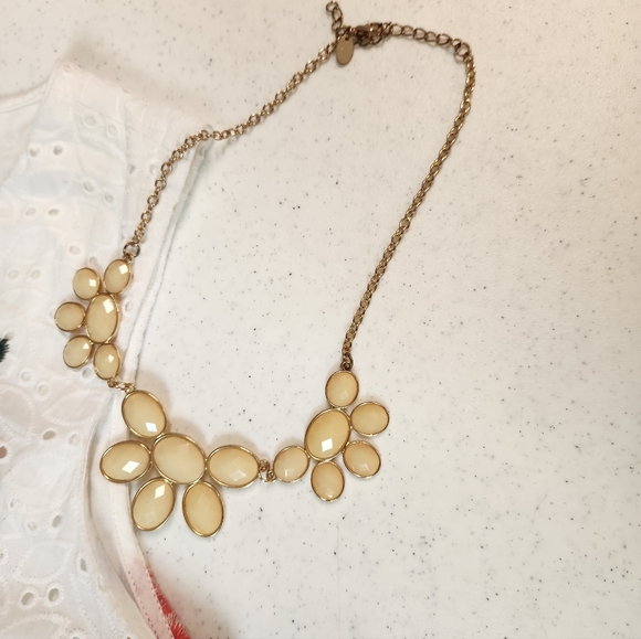 Calvin Klein floral embroidered eyelet Midi dress White Size 10 Bonus Necklace - Picture 7 of 13